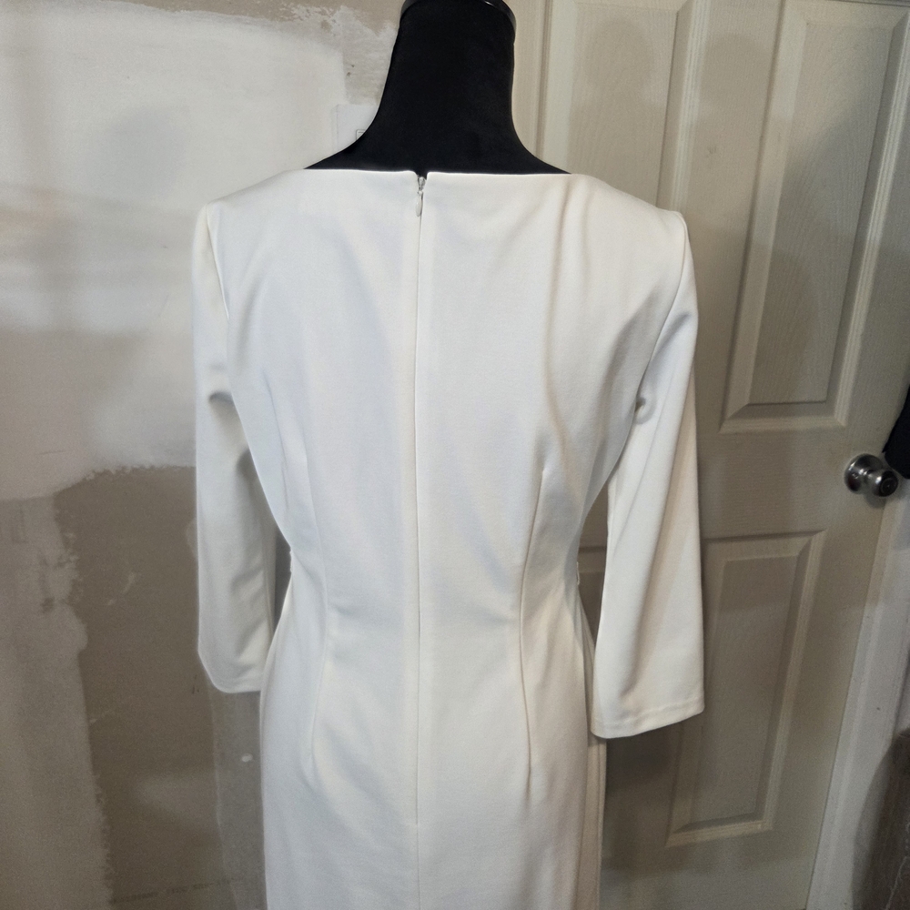 Alex Marie Dress Elegant Cream Long Sleeve Dress Pleated Top Long Sleeve - Picture 3 of 11